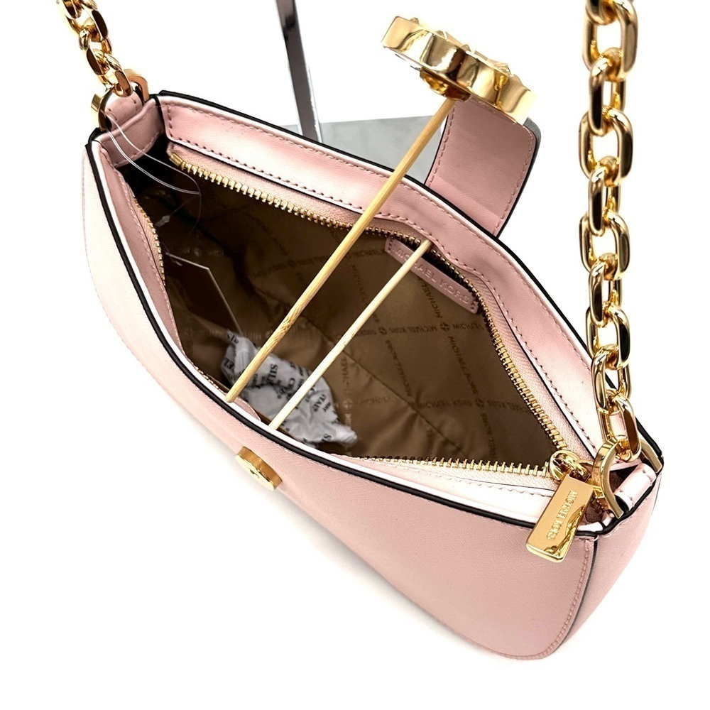 Michael Kors Small Carmen Pouchette Shoulder Bag Powder Blush (NWT) - Picture 8 of 10